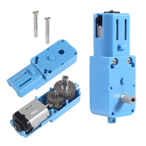 1:90 6v 10pcs Set mini dc Gear tt Motor with Metal Gears for rc Cars, Robots and DIY Toys - dc Geared Motor (Blue)