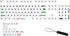 MOLGRIA Keycaps, GMK Dots White 129 Set for 60/65/80/100 Percent Keyboard, Custom PBT Cherry Profile KeyCaps for