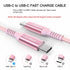 Awnuwuy 15ft Pink USB-C to USB-C Cable (2-Pack) - 60W Fast Charging, Compatible with iPhone 15 Pro Max, iPad Pro,