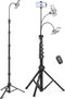 Nineigh Phone Tripod, 85" Tripod for Cell Phone iPhone with Gooseneck, Aluminum Tripods