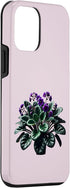 African Violet Lover Gifts and Apparel 12 African Violet Flower Plant Botanical Case for iPhone mini