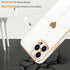 Teageo Cute Love-Heart Luxury Bling Plating Soft Back Cover Case for iPhone 13 Pro Max, White, with Raised Camera