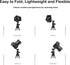 VEETALEE 1/4" 3/8" Foldable Camera L Bracket,Tripod Quick Release Plate, Aluminum Vertical Horizontal Switching Mount