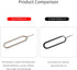 PinQiongZhe 100Piece Stainless Steel SIM Tray Removal Tool Kit - SIM Ejector pins and Hole-Opening Removal Needles