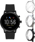 Suoman 3-Pack Fossil Gen 5 Carlyle Case, High Definition Clear Screen Protector & TPU Bumper Cover