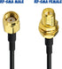 2-Pack RG174 3m 10 Bingfu WiFi Antenna Extension Cable RP-SMA Male to RP-SMA Female Bulkhead Mount Cable feet for WiFi