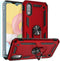 Galaxy A01 Case with HD Screen Protector, Military Grade Hybrid Hard PC Soft TPU Shockproof Protective Case, Red