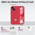 Vooii iPhone 15 Plus Case, Red Upgrade Liquid Silicone with Enhanced Camera Protection and Soft Anti-Scratch Lining