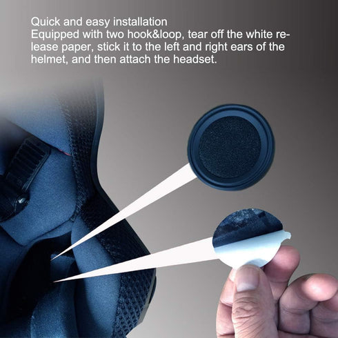 KIMISS BT17 Motorcycle Helmet Bluetooth Headset - Waterproof Stereo Music Headphones for Hands-Free Riding.