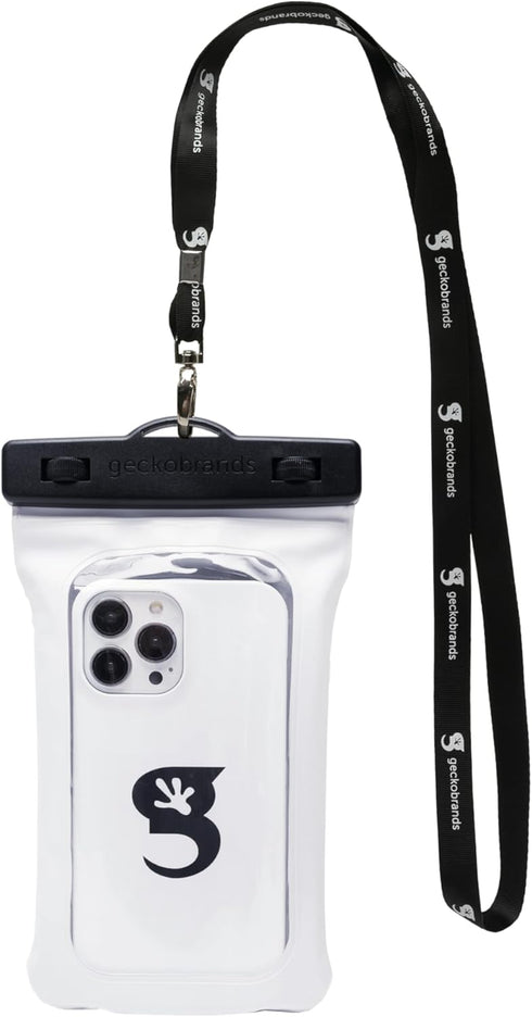 geckobrands Float Phone Dry Bag - Waterproof & Floating Phone Pouch Fits Most iPhone and Samsung Galaxy Models