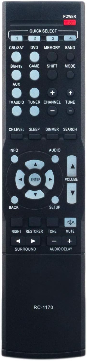 RC-1170 Replacement Remote Control for Denon AV Surround Receiver AVR-1513 DHT-1513BA