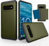 Galaxy S10E Case, Ultra-Thin Shockproof Silicone Cover with Credit Card Holder Slot for Samsung Galaxy S10E (Army Green)