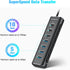 Powered USB Hub, Rosonway 7-Port USB 3.2/USB C Hub with 10Gbps USB-A, 2 USB-C, 4 USB 3.0 Ports, 12V Power Adapter