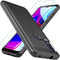 Osophter for Moto G Pure Case with 2pcs Screen Protector, Shock-Absorption Flexible TPU Rubber Protective Cover (Black)