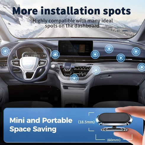 W-Tronics Phone.(Pack 1) Magnetic Car Phone Holder, Powerful Magnet Mount for Dash, Sticks to Any Dashboard for GPS