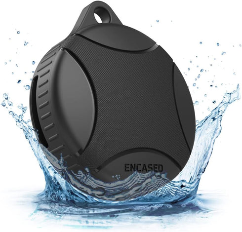 Encased Waterproof Airtag Case Compatible with Apple Airtag Keychain Holder, Black (2)