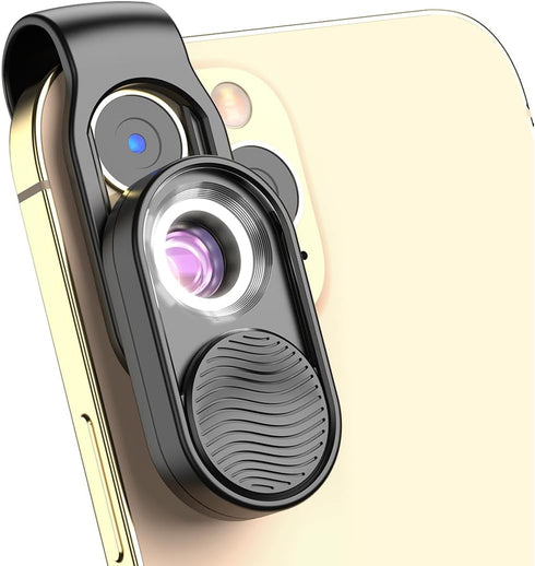 APEXEL Nano Zoom 100x Phone Micro Lens with LED Light for Smartphone -