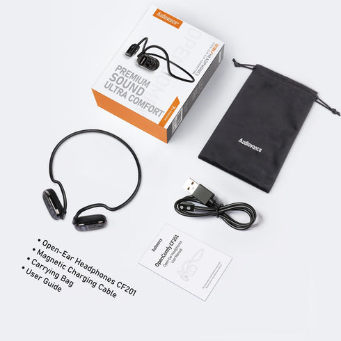 OpenComfy CF201 Wireless Running Headphones | Bluetooth | Open-Ear Headphones | 4-in-1 Advantage: Superior Sound,