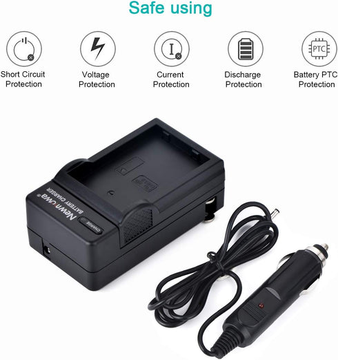 Newmowa EN-EL9/EN-EL9a Replacement Battery and Charger Kit for Nikon D40, D40X, D60, D3000, D5000, 2-Pack