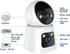 Kinnkall 4MP 360 2.4G/5G 24/7 2-Way Dual Lens Indoor Security Camera, Pan/Tilt Baby & Pet Monitor, WiFi, Motion