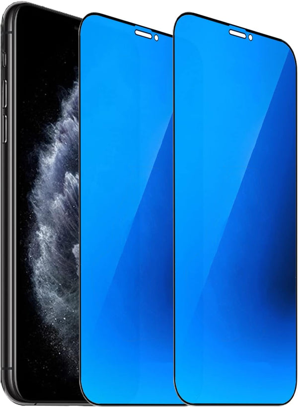2 Pack Anti-Blue Privacy Tempered Glass for iPhone 11 Pro Max/iPhone XS Max, 9H Hardness Anti-Scratch Film