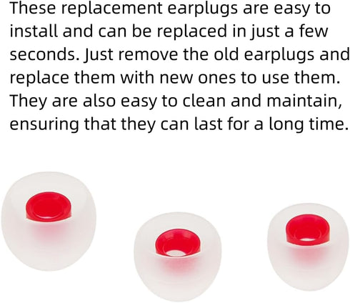 Earbuds Replacement Tips, Silicone Earpads for Bluetooth Earphones, 18 Pairs S/M/L for In-Ear Headphones