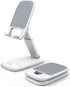 Lamicall Foldable Phone Stand for Desk, Height Adjustable Cell Phone Holder, Portable Cradle for iPhone 13 Pro Max