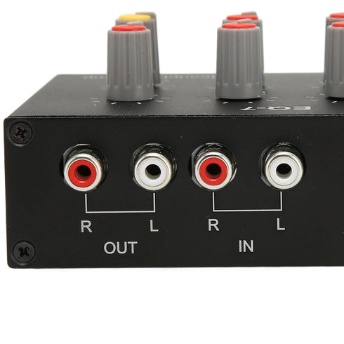 7 12dB 3.5mm Band Sound Equalizer, Output Input, High Bass Adjustment, Two Channel Digital Equalizer, Interface