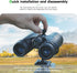 FANAUE S2-01 Binocular Tripod Adapter with 1/4-20" Thread Compatible with Porro Binoculars and Arca Ball Heads, Universal Quick Release for Bird Watching, Hunting, Astronomy, Animal Observation Ect.