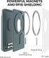 BIAJIYA Card Holder for Back of Phone, MagSafe Magnetic Silicone Wallet Compatible with iPhone 16/15/14/13/12/12 Pro/12