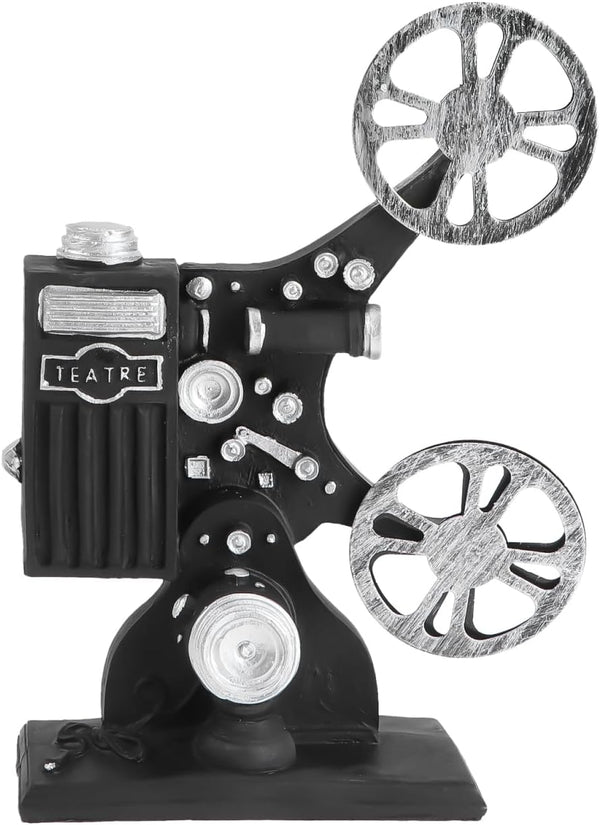 VOSAREA Vintage Style Resin Movie Film Projector Model for Desktop Crafts Home Decoration (Black)