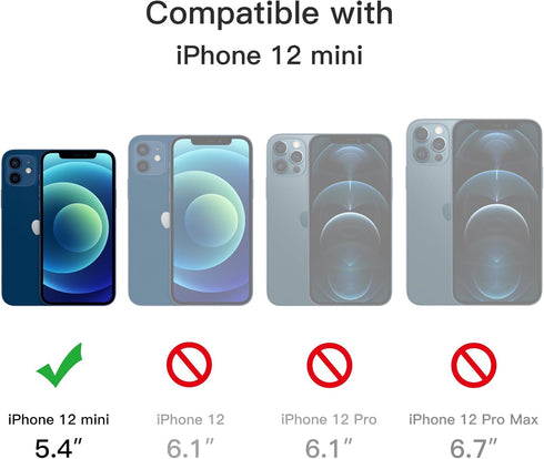 JETech Magnetic Case for iPhone 12 Mini 5.4-Inch Compatible with MagSafe, Translucent Matte Back Slim Shockproof Phone Cover (Blue)