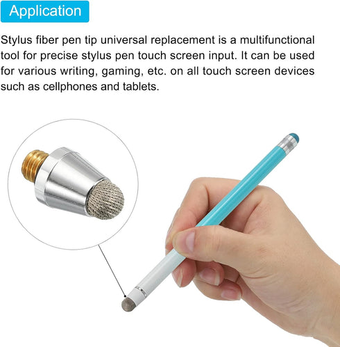 MECCANIXITY 8pcs 5mm Fiber Fine Tips Stylus Pen Replacement for 2 in 1 Capacitive Touch Screen Devices