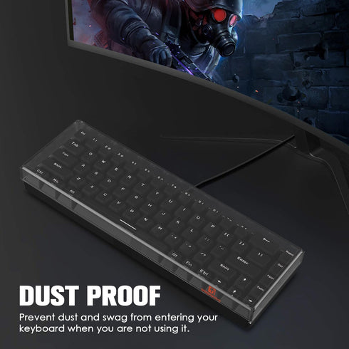 SELORSS Gaming Keyboard Dust Cover, Premium Clear Acrylic Cover for 60% Compact 68 Keys Keychron K6/Razer V3 Mini