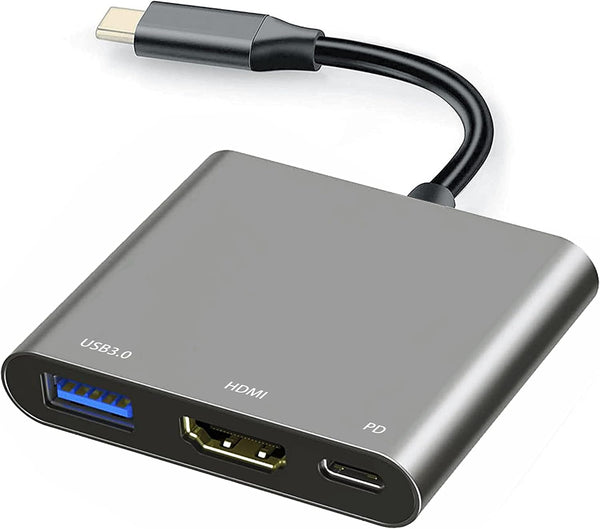 USB C to HDMI Multiport Adapter with Charging Port, 4K Converter for Monitor to Laptop, USB-C Hub