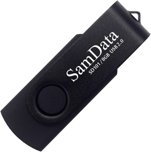 8GB USB Flash Drives 2 Pack - Black Thumb Drives Memory Stick Jump Drive with LED Light for Storage and Backup