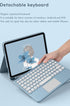 iPad 6th 5th Generation Air 2 Pro 9.7 inch Keyboard Case with Touchpad, Cute Round Key Color Keyboard, Detachable