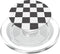 White and Gray Checkerboard Pattern Checkered PopSockets PopGrip for MagSafe