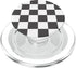 White and Gray Checkerboard Pattern Checkered PopSockets PopGrip for MagSafe