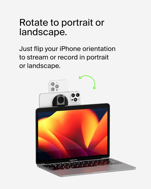 Belkin iPhone MagSafe Camera Mount for MacBook, Compatible with iPhone 15/14/13/12, Turn iPhone to Webcam