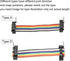 uxcell IDC Rainbow Wire Flat Ribbon Cable, 14P D-type FC/FC Connector, 1m Length