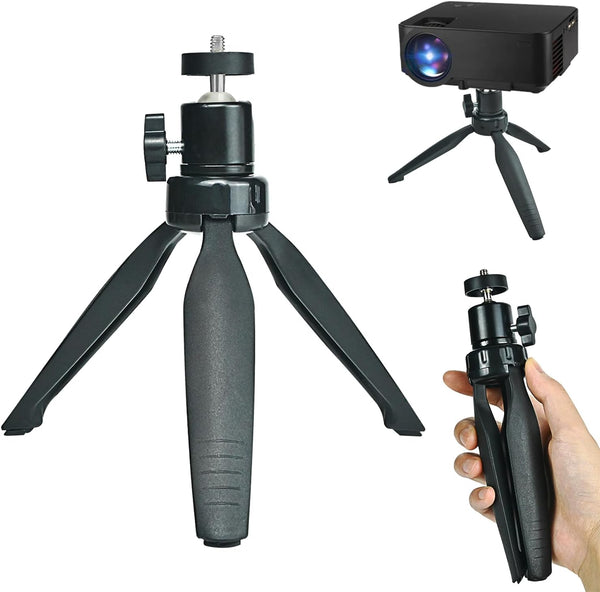 Mini Desktop Tripod Stand with 6.3 inch Universal 1/4 Screw Ballhead for Projectors, DSLR, Webcams, Smartphones