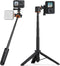 VRIG 21.5" Selfie Stick Tripod for Go Pro with Cold Shoe Mount, 360