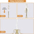 Antique House 2 Pack 70.8inches,Brushed Chandelier Chain Cover Touch Fasteners White Polyester Fabric Chain Sleeve