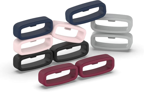 10-PACKS Loops for Fitbit Versa 4/3/2, Replacement Silicone Connector Holder for Versa/Sense Band Keeper