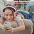 SVYHUOK Unicorn Bluetooth Headphones for Kids Girls, Pink Cat Ear Wireless Headset with Microphone, Safe Volume Limited