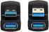 xiwai Up & Down Angled USB 3.0 Adapter, A Male to Female Extension 180 Degree, 5Gbps