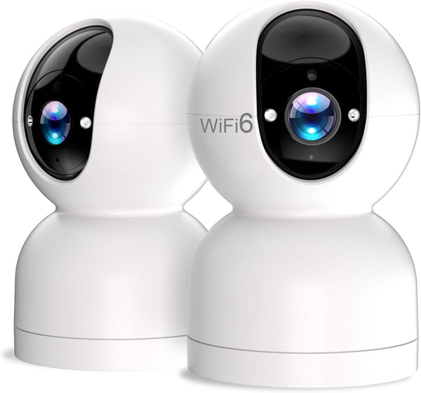 Rraycom 2Pack Baby Camera Monitor for Home Security, 4MP WiFi 6 Indoor Camera, Motion Detection & Tracking