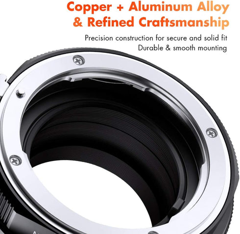 K&F Concept Lens Mount Adapter for Nikon G/F/AI/AIS/D/AF-S to Fujifilm X-Series Cameras