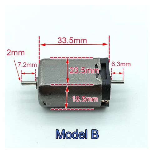S25HH0 5 DC12-24V 10000-20000RPM Pole Rotor Dual Shaft DC Motor High Speed Strong Magnetic Big Motor RC Toy Railway